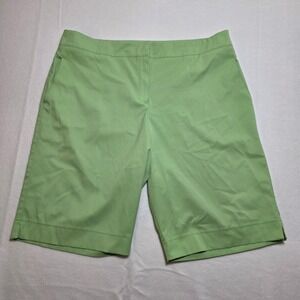 Tail‎ Tech Womens Golf Shorts Size 16 Green Flat Front Performance Activewear